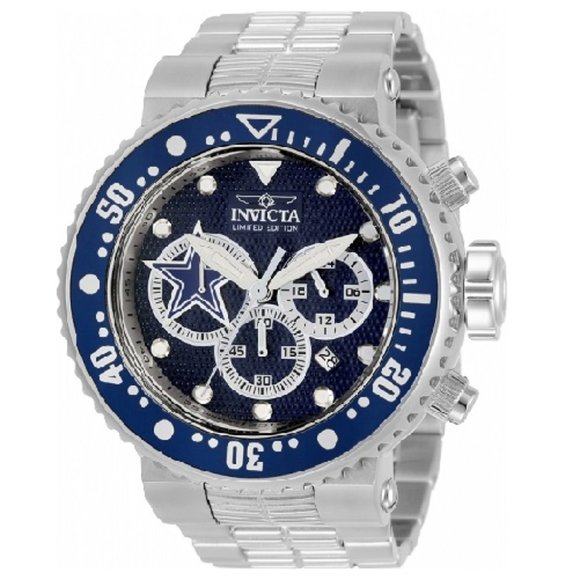 🏈🆕 INVICTA- NFL DALLAS COWBOYS CHRONGRAPH QUARTZ WATCH - MEN